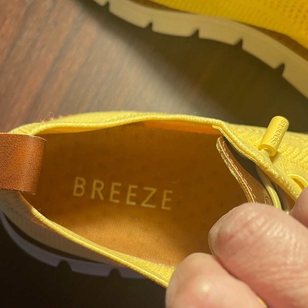 Men's Yellow Knit Sneakers Breeze size 41 - Picture 2 of 6